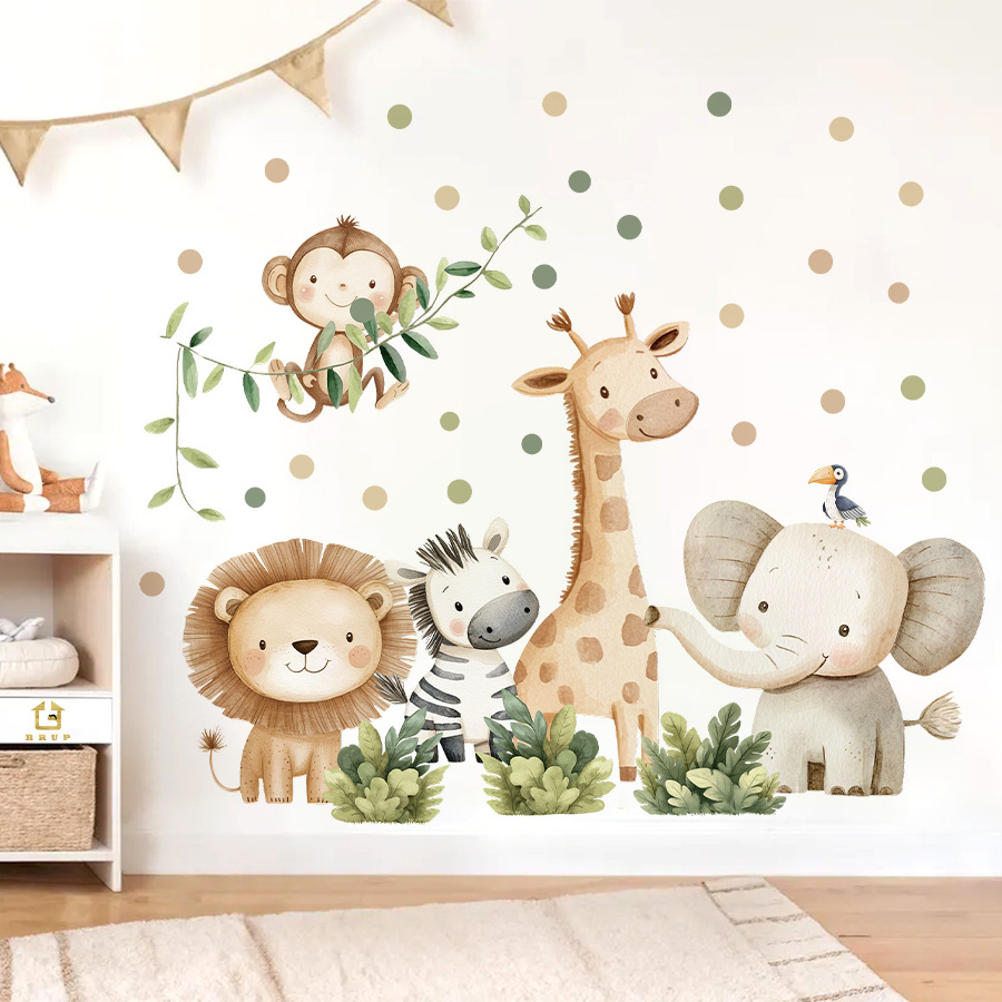 Baby Nursery Decor Girl - Boho Waldtiere Wandaufkleber für Kinderzimmer Jungen
