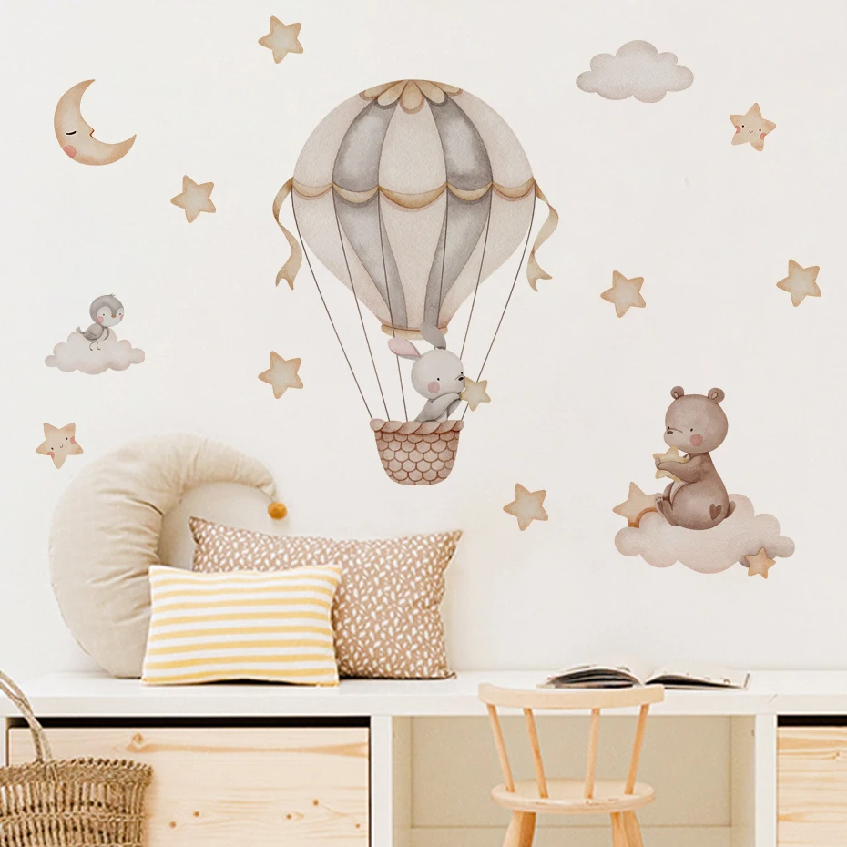 Aquarell Bär Heißluftballon Wo – Baby Nursery Boy Bewertung und Preis